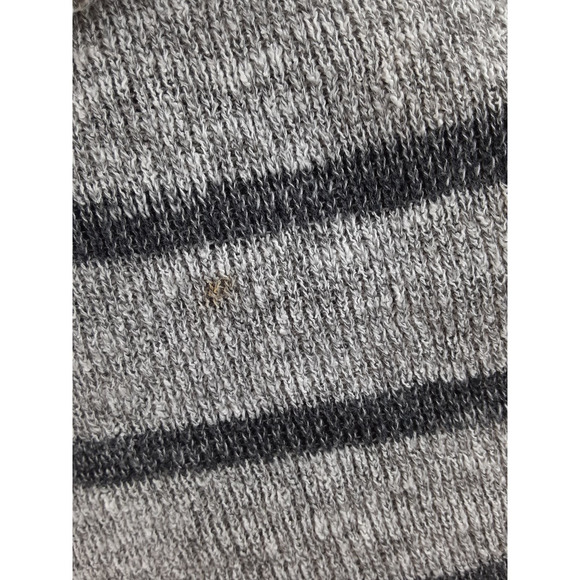 Free People Womens Gray Stripe Oversized Tunic Sweater Slit Boho Casual XS - Picture 10 of 13